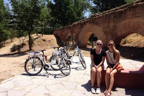 Ride and relax at an urban park.