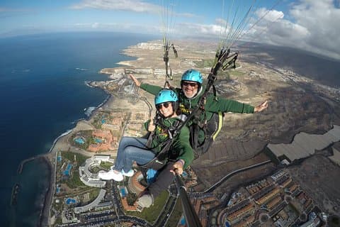 Paragliding tandem flight in Costa Adeje, Tenerife south