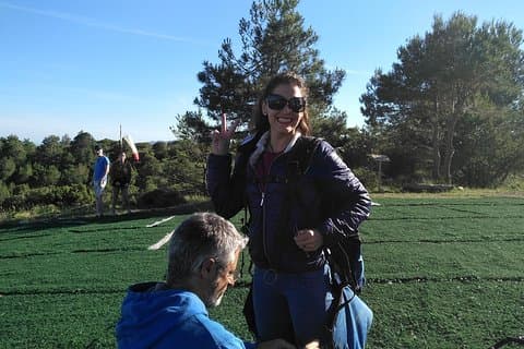 paragliding at the mountains with hotel pickup