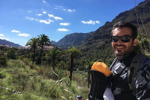 Valley of Fataga with its palm oasis