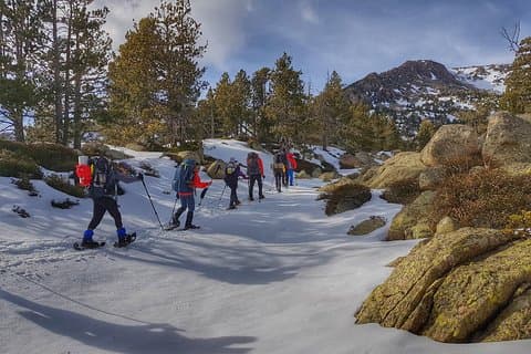 The Northeastern Pyrenees are a paradise for snowshoeing.