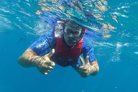 Kayaking and snorkeling