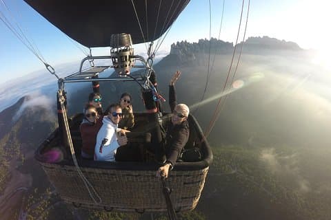 Hot air balloon Kon-Tiki Montserrat including Barcelona's pickup