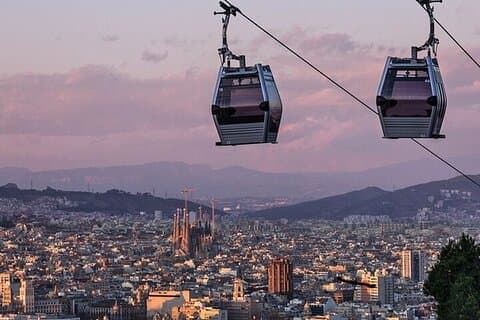 Barcelona City Walk with Montjuïc Castle & Cable Car Guided Tour