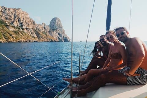Es Vedrà by sea - Nomad Sailing Trips