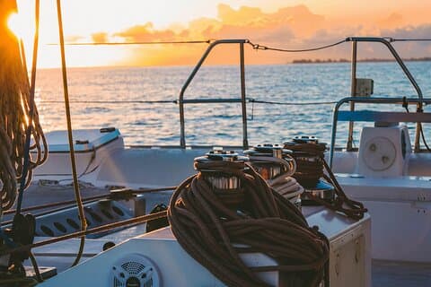 Sunset in Valencia from the Catamaran