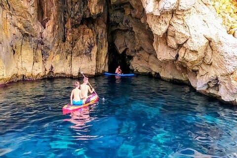 exploring the caves