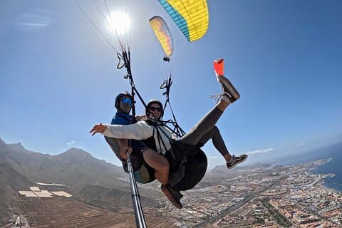 Tenerife Tandem Paragliding - free pickup service in Costa Adeje