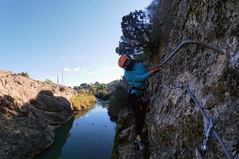 Almadenes via ferrata + 3 rappels from the Higuera ravine