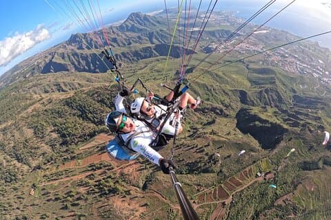 Bronze Tandem Paragliding Flight in South Tenerife with Pick-up