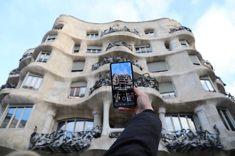Guided private morning tour of La Pedrera with Casa Batlló ticket