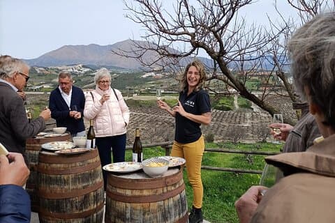 Wine and tapas tasting facing the sea at Viña del Peñoncillo