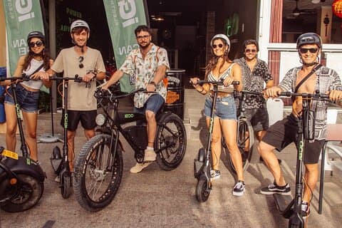 Find the Duck in Benidorm Riding an Electric Scooter