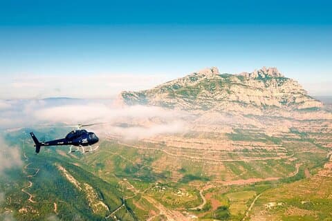 Montserrat Helicopter Flight, Monastery Visit & Cava Tasting