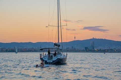 Private Naval Sailboat Tour in Barcelona up to 11 people