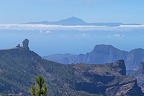 Roque Nublo and Tenerife from Pico de Las Nieves