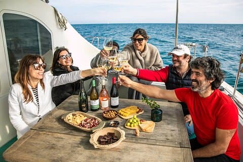 Barcelona: Premium Private Wine Tasting & Tapas in a Catamaran