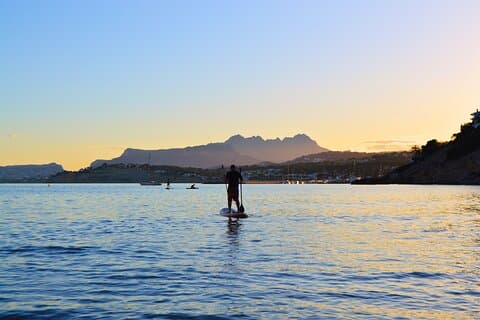 Paddle surf rental in the Moraira Sea
