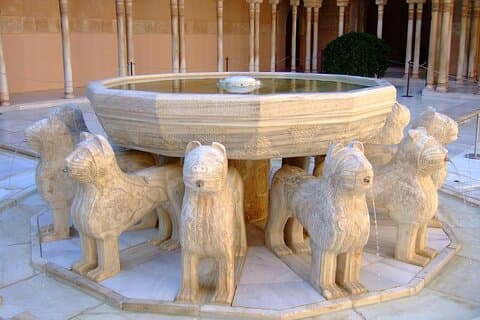 Courtyards of the Lions Alhambra of Granada