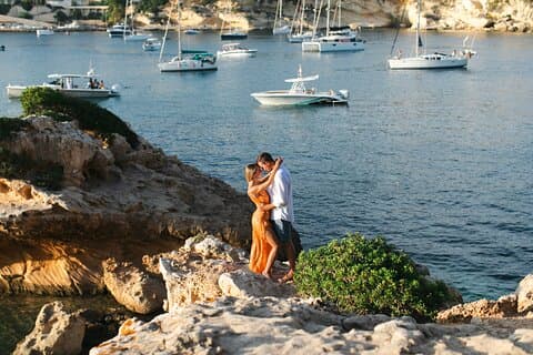 Engagement photoshoot by our local photographer in Mallorca