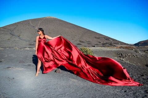 Private Flying Dress Photoshoot in Lanzarote