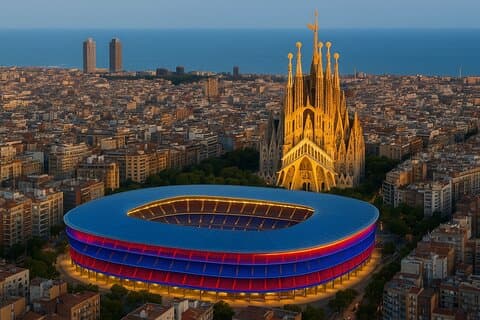 Aerial View of Barcelona – Luxury Experience Setting