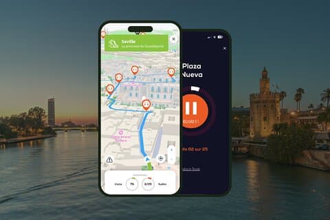 GPS Audioguide app: Walk along the Guadalquivir at your own pace.