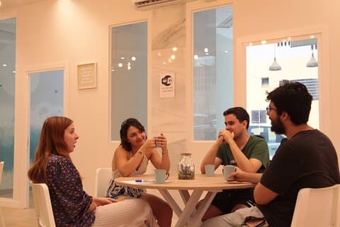 students learning Spanish
