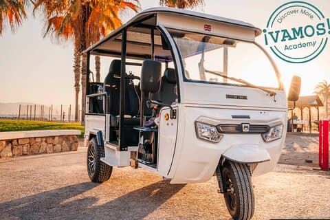 Tuk Tuk Adventure through Málaga with Spanish Crash Course