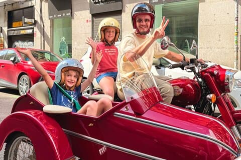 Madrid in Style: Half-Day Private Sidecar Tour with Tapas