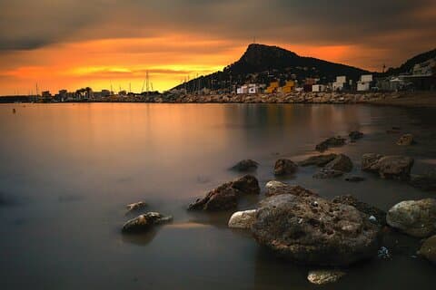 Sunset in the Medas Islands Costa Brava