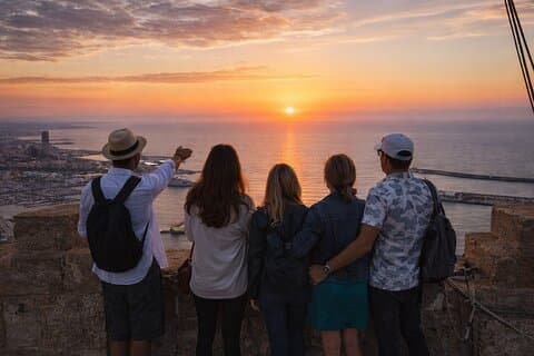 Sunset views from Montjuïc Castle with a tour guide in Barcelona
