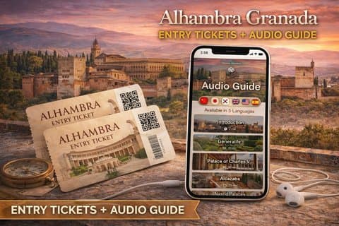 Granada Alhambra & Nasrid Palaces Ticket with Digital Audio Guide