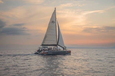 Mallorca Sunset Catamaran Cruise with DJ and Mediterranean Dinner