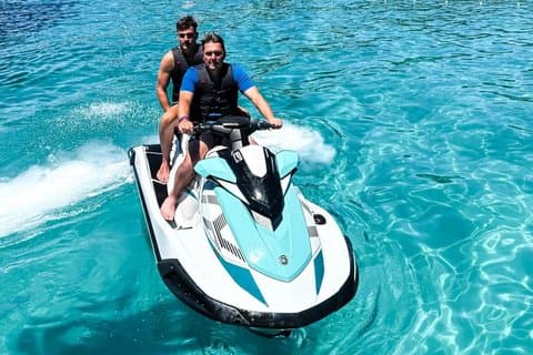 Jet Ski tour to Cala Salada from San Antonio