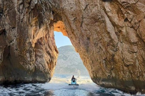 jet skis to Cala D'albarca, north of Ibiza