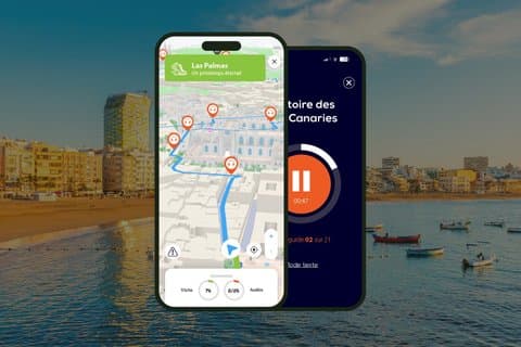 GPS Audioguide app: From the historic Vegueta district to the beautiful Las Canteras beach (Offline).