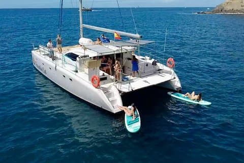Private catamaran tour with drinks and lunch and snorkeling