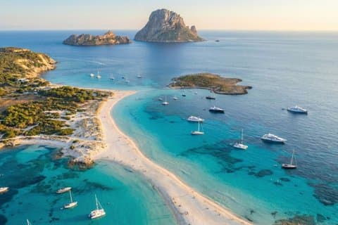 San Antonio to Formentera and Es Vedrà Day Boat Tour with Meals
