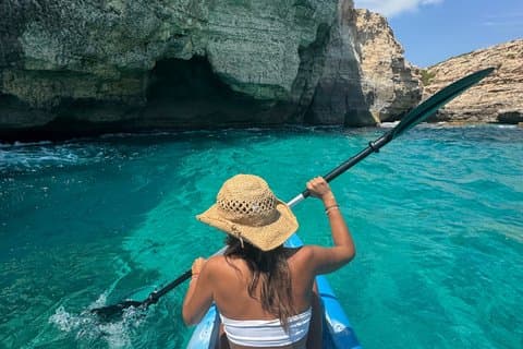 Kayaking and snorkeling in the Mondragó Natural Park in Mallorca