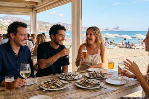 Malaga Bike Tour: Fresh Grilled Sardines & Beachside Tasting
