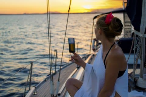 Sunset Dinner for 2 Alcudia sailing yacht
