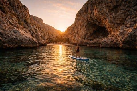 Experiencia Calas de Ibiza: Snorkel & Paddle Surf ,Traslado, Guía