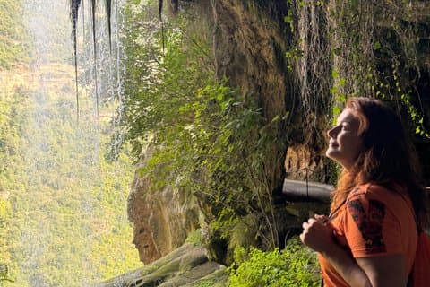 Trip from Barcelona: Mountains, Waterfall & Cliffside Monastery