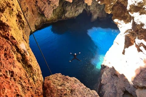 Coastal excursion to the Cave of Light with bath in Ibiza