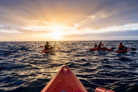 Kayaking trail at sunset Poris de Candelaria Cueva Bonita
