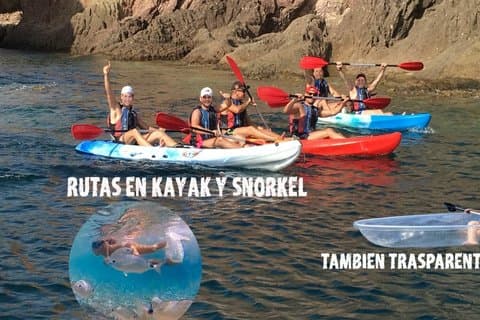 Best Kayaking trails (also transparent) more Snorkeling Cabo de Gata