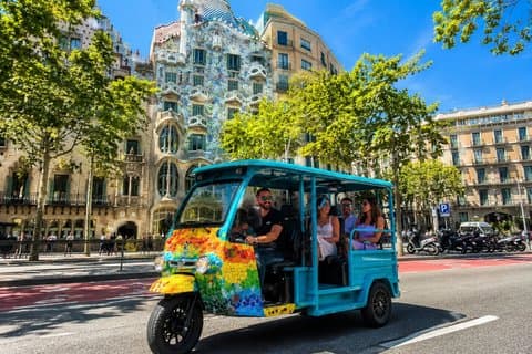 Route through Barcelona in Tuk Tuk 1 - 4H