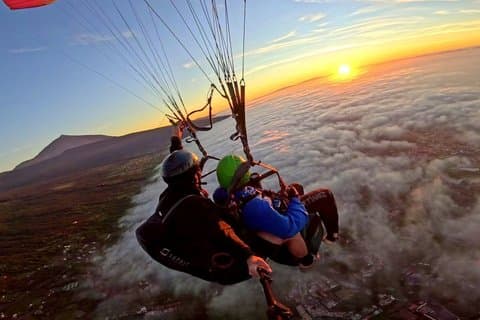 Sunset Paragliding Fly from Teide to Puerto de la Cruz