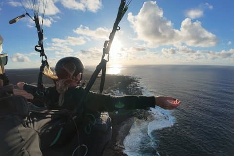 Paragliding flight in Lanzarote